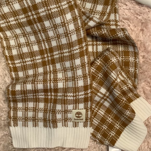NWT Timberland Tan and Cream Scarf - Picture 2 of 4